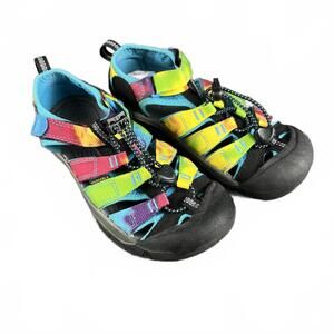 KEEN Newport H2 Kids Sandals – Size 2 – Rainbow Tie Dye – Waterproof